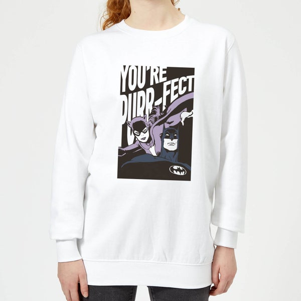 Batman You're Purr-fect Women's Sweatshirt - White