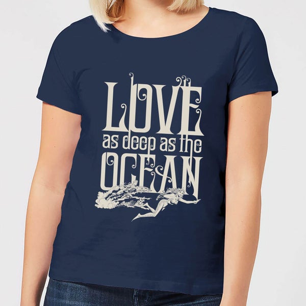 Aquaman Love As Deep As The Ocean dames t-shirt - Navy