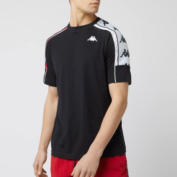 Kappa Men's Banda 10 Arset Short Sleeve T-Shirt - Black/Red/White