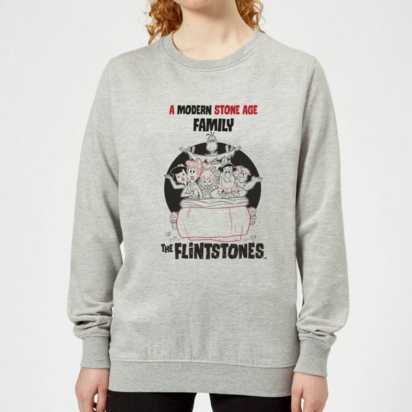 The Flintstones Modern Stone Age Family Women's Sweatshirt - Grey