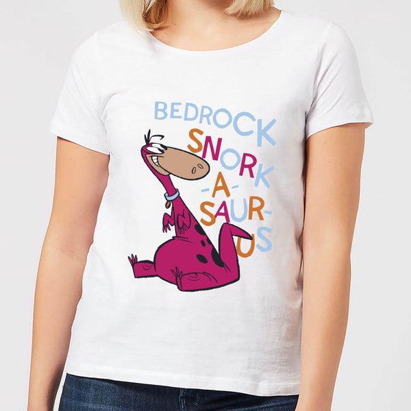 The Flintstones Bedrock Snork-A-Saur-Us Women's T-Shirt - White
