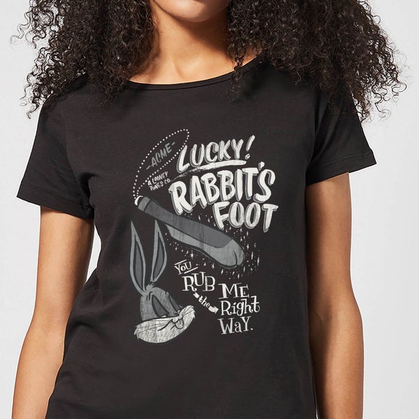 Looney Tunes ACME Lucky Rabbits Foot Women's T-Shirt - Black