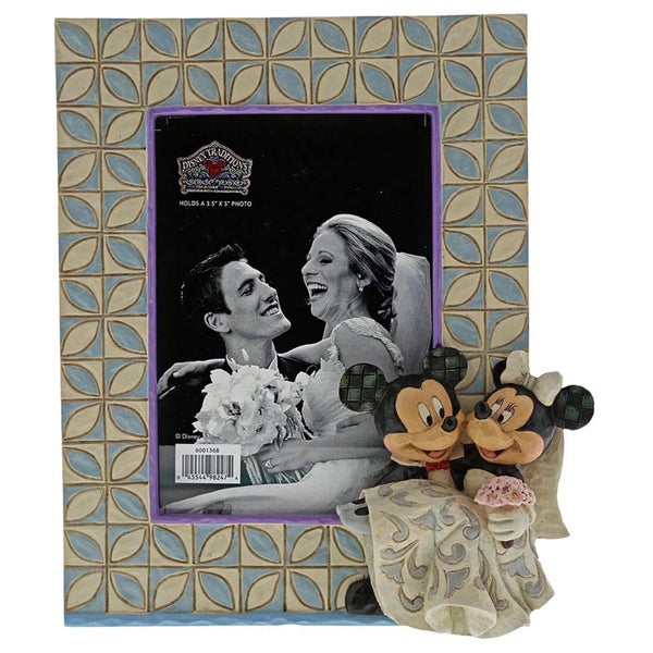 Disney Traditions – Cadre de mariage Mickey et Minnie 18 cm