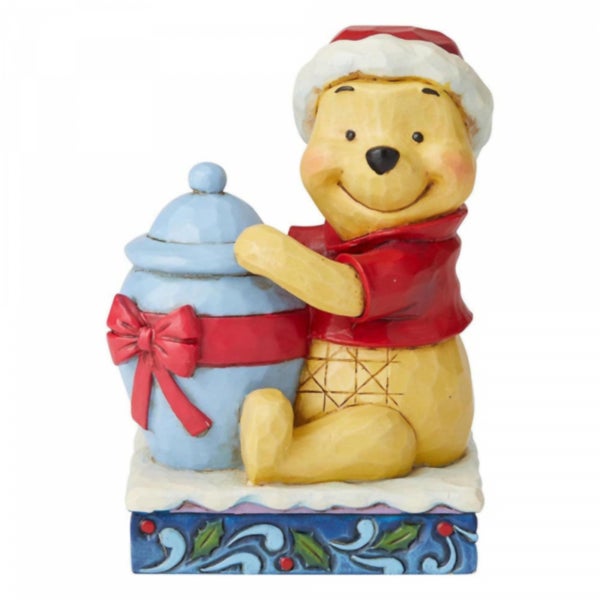 Holiday Hunny, Figurine Winnie l’ourson de Noël – Disney Traditions