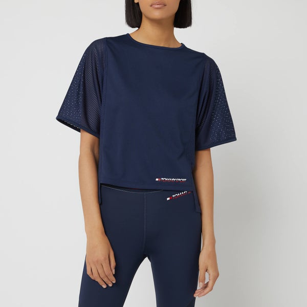 Tommy Hilfiger Sport Women's Short Sleeve Mesh T-Shirt - Sport Navy