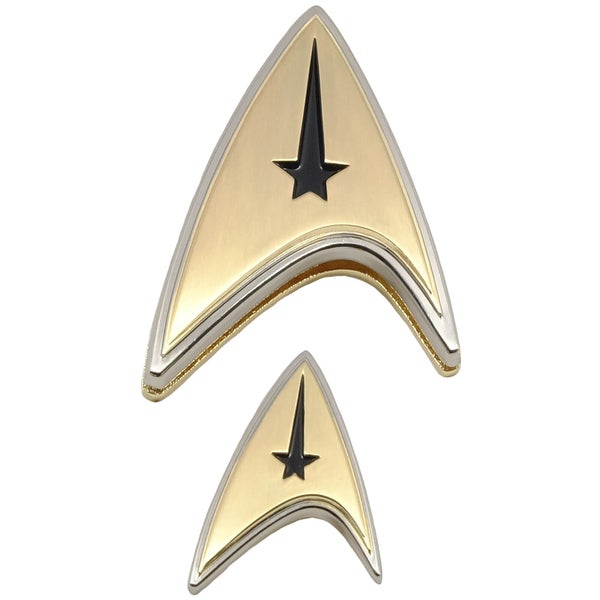 Quantum Mechanix Star Trek: Discovery Enterprise Command Badge and Pin Set