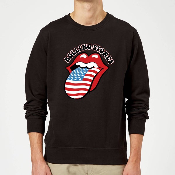 Rolling Stones US Flag Sweatshirt - Black