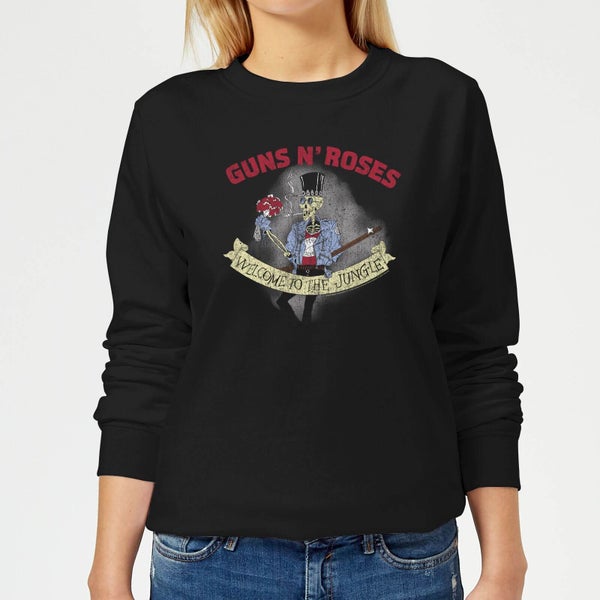 Guns N Roses Jungle Skeleton Damen Sweatshirt - Schwarz