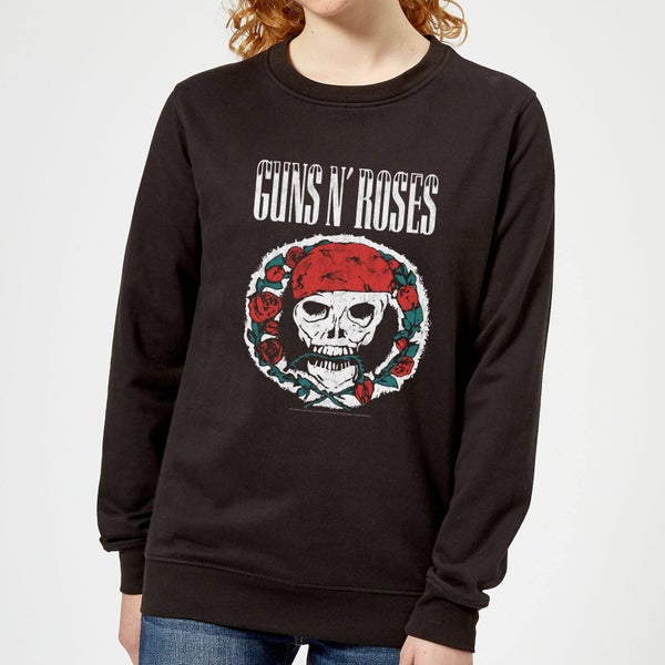 Guns N Roses Circle Skull Damen Weihnachtspullover – Schwarz