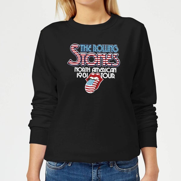 Rolling Stones 81 Tour Logo Women's Sweatshirt - Black