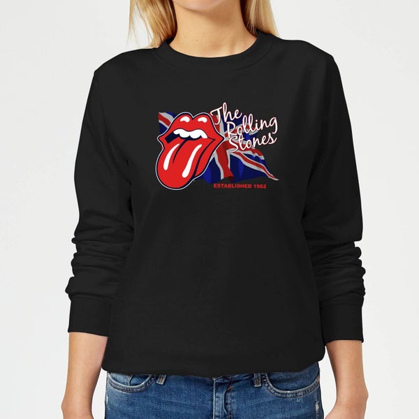 Rolling Stones Lick The Flag Women's Sweatshirt - Black