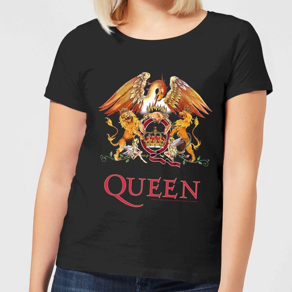 Queen Crest Damen T-Shirt - Schwarz