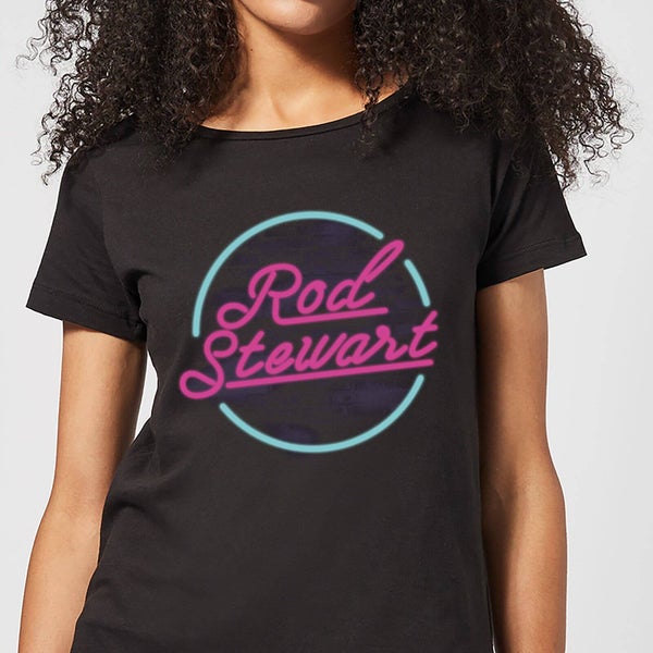 Rod Stewart Neon Damen T-Shirt - Schwarz