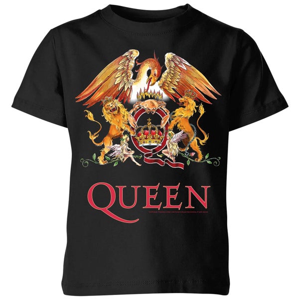 Queen Crest Kinder T-Shirt - Schwarz