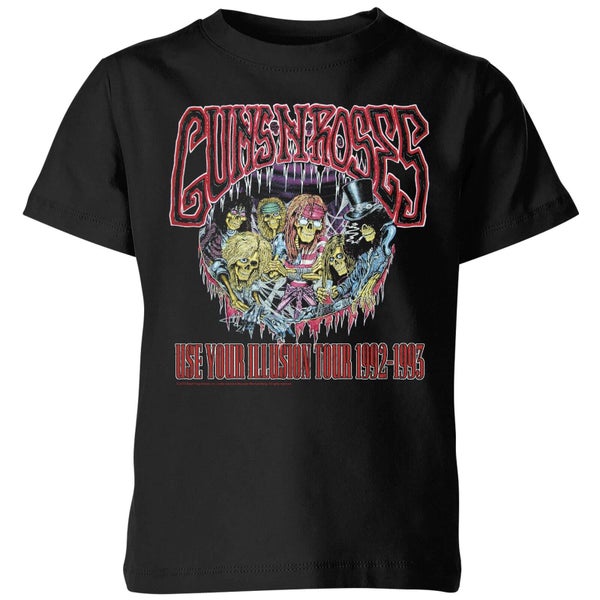 Guns N Roses Illusion Tour Kinder T-Shirt - Schwarz