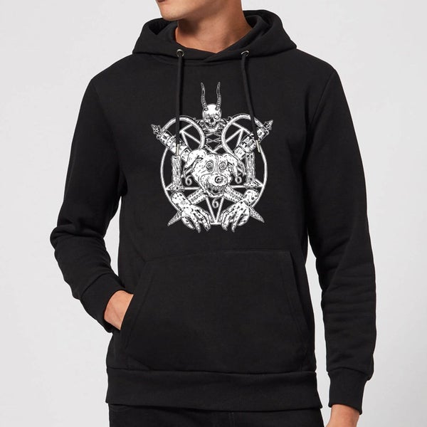 Mr Pickles Pentogram Drawn Dog Head Hoodie - Black