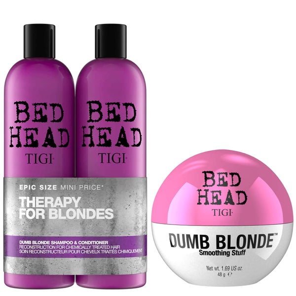 TIGI Bed Head Blonde Hair Shampoo, Conditioner and Styling Cream Set