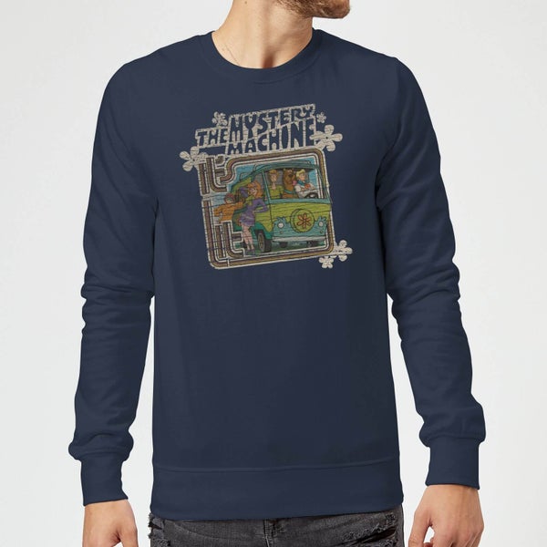 Scooby Doo Mystery Machine Psychedelic Sweatshirt - Navy