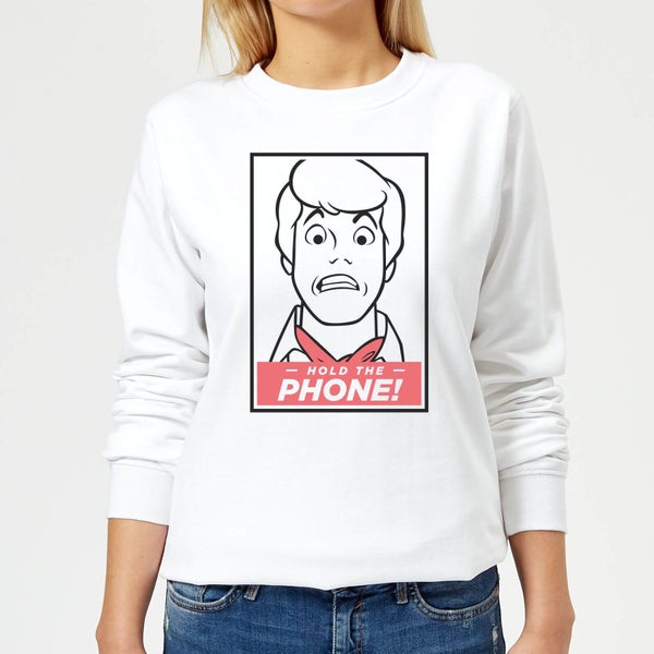 Scooby Doo Hold The Phone Women's Sweatshirt - White