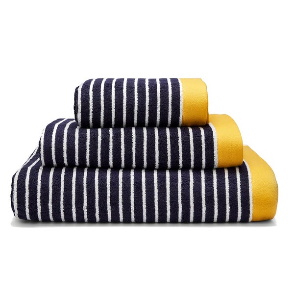 Joules Kensington Stripe Towels - Navy