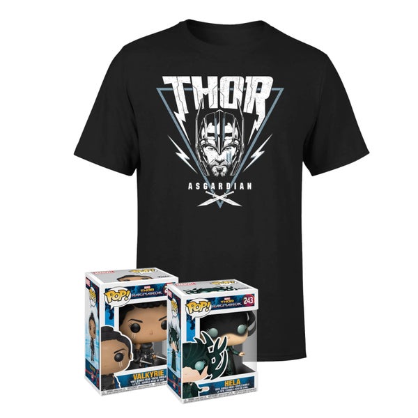 Offizielles Thor Paket - 2 Pop Vinyl! Figuren + Marvel Thor T-Shirt