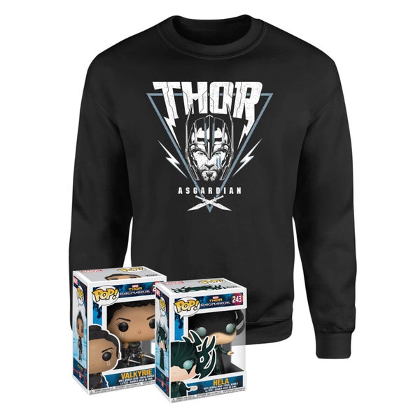Offizielles Thor Paket - 2 Pop Vinyl! Figuren + Marvel Thor Sweatshirt