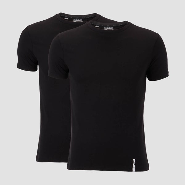 MP Men's Luxe Classic Crew T-Shirt - Black/Black (2 Pack) - XL