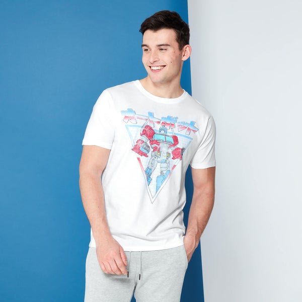 Transformers Optimus Prime Rétro Japonais T-Shirt - Blanc