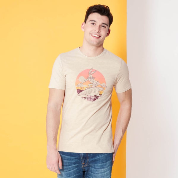 Looney Tunes Kaboom Collection Surf Men's T-Shirt - Stone Wash - Cream