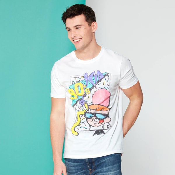 Cartoon Network Spin Off T-Shirt Dexter's Laboratory 90's Kid - Blanc