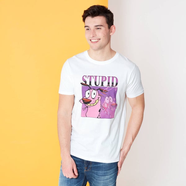 Cartoon Network Spin Off T-Shirt Courage Le Chien Froussard 90's Photoshoot - Blanc