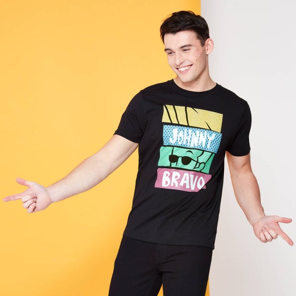 Cartoon Network Spin-Off Johnny Bravo 90s Slices t-shirt - Zwart
