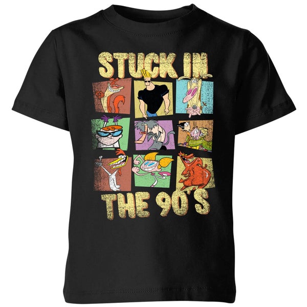 Cartoon Network Stuck In The 90s Kids' T-Shirt - Black - 134/140 (9-10 jaar) - Zwart