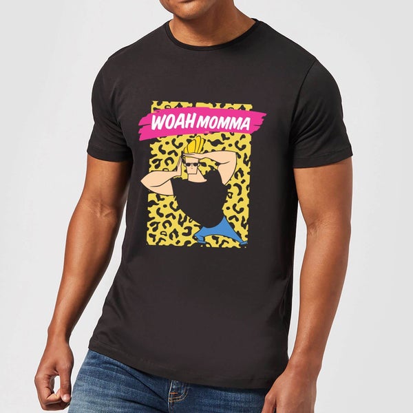 Johnny Bravo Woah Momma Men's T-Shirt - Black