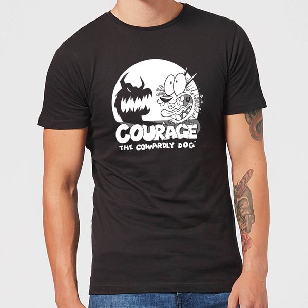 Courage The Cowardly Dog Spotlight Men's T-Shirt - Black