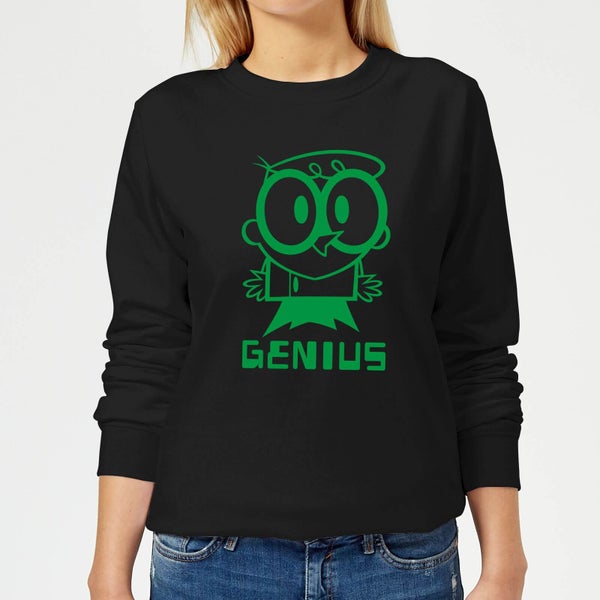 Dexters Lab Green Genius Women's Sweatshirt - Black - S