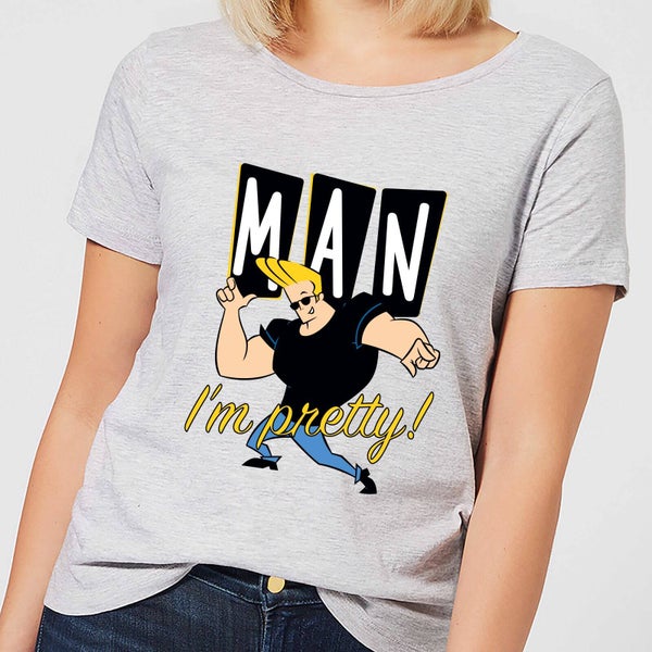 Johnny Bravo Man I'm Pretty Women's T-Shirt - Grey