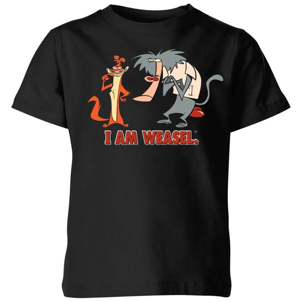I Am Weasel Characters Kids' T-Shirt - Black