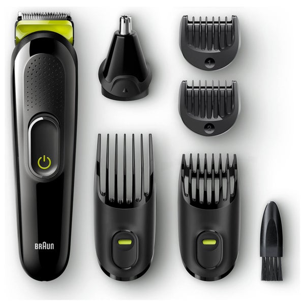 Braun MGK3021 All-in-One Beard and Hair Trimmer- Black/Green