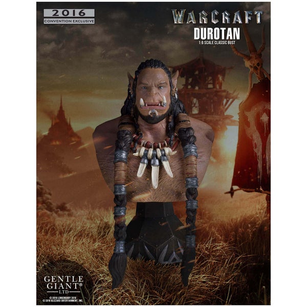 Mini buste Durotan classique, Warcraft (2016), échelle 1:6 (18 cm), Édition exclusive SDCC – Gentle Giant