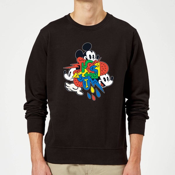 Disney Mickey Mouse Vintage Arrows Sweatshirt - Black