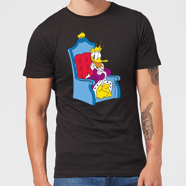 Disney King Donald Herren T-Shirt - Schwarz