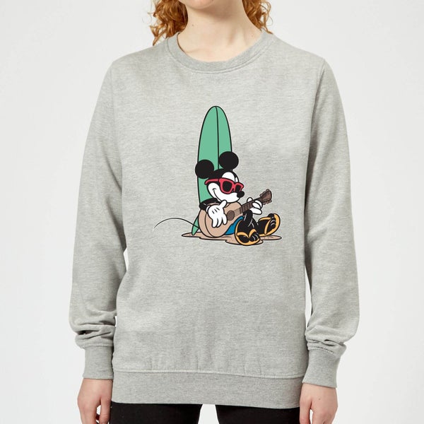 Disney Mickey Mouse Surf And Chill Women's Sweatshirt - Grey
