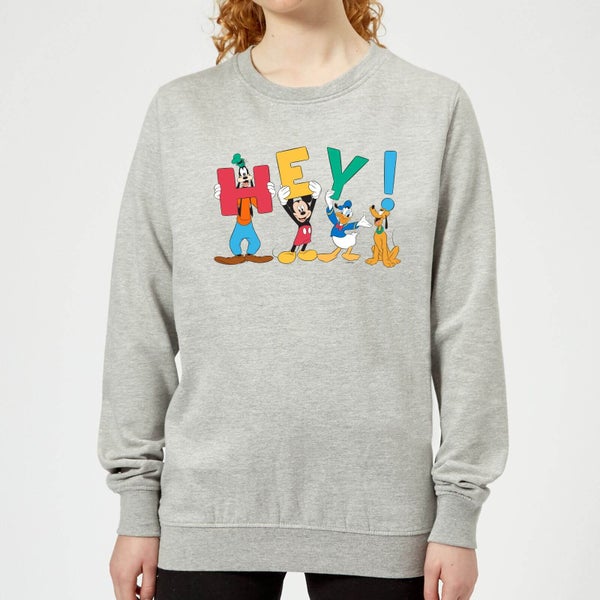 Disney Mickey Mouse Hey! Damen Sweatshirt - Grau