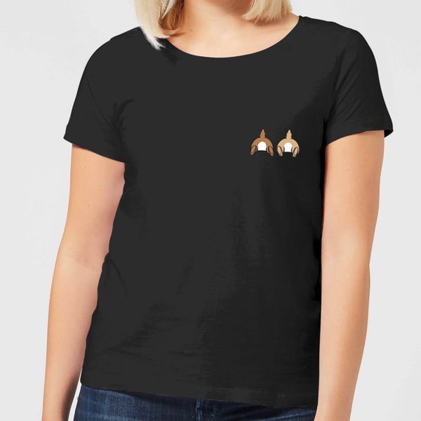 Disney Chip And Dale Backside Women's T-Shirt - Black