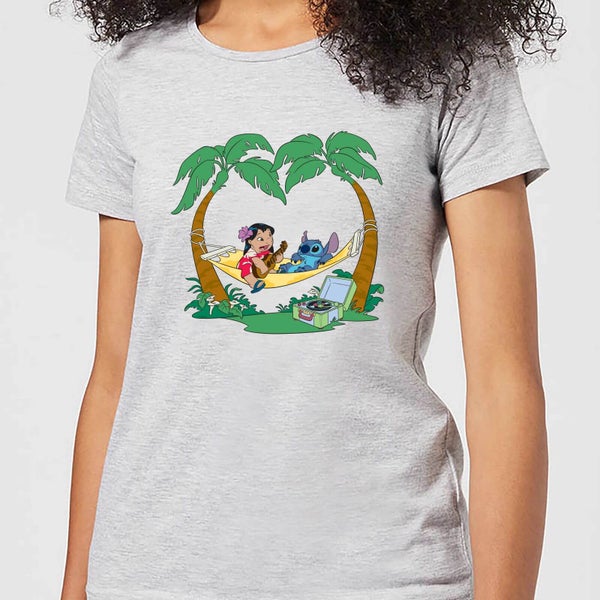 Disney Lilo And Stitch Play Some Music Women's T-Shirt - Grey