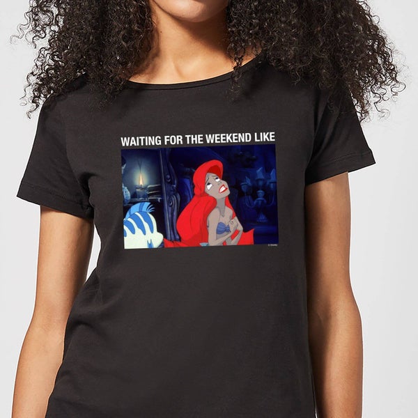 Disney De Kleine Zeemeermin Weekend Wait dames t-shirt - Zwart