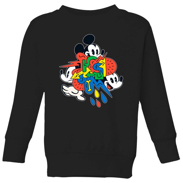 Disney Mickey Mouse Vintage Arrows Kids' Sweatshirt - Black