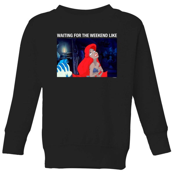 Disney Little Mermaid Weekend Wait Kinder Sweatshirt - Schwarz