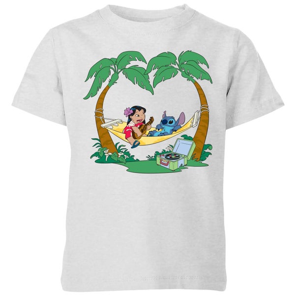Disney Lilo And Stitch Play Some Music Kinder T-Shirt - Grau